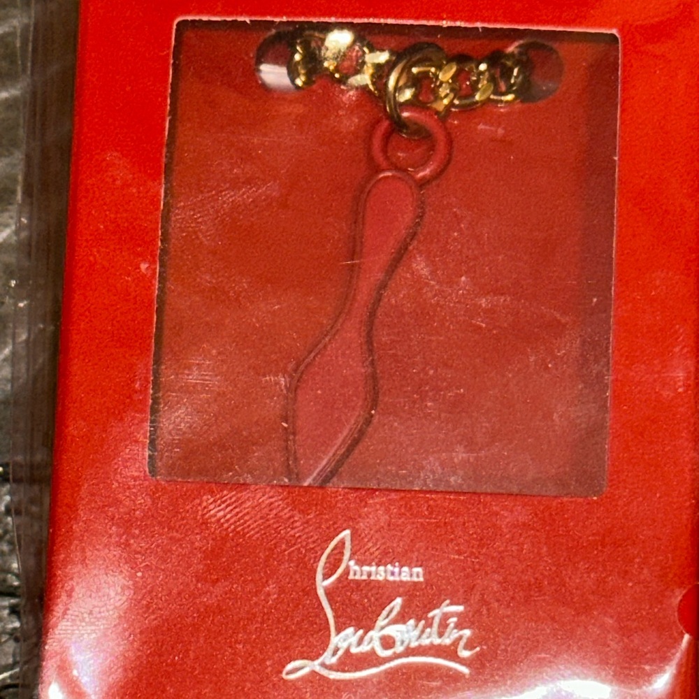 Christian Louboutin Red Signature shoe Silhouette Necklace